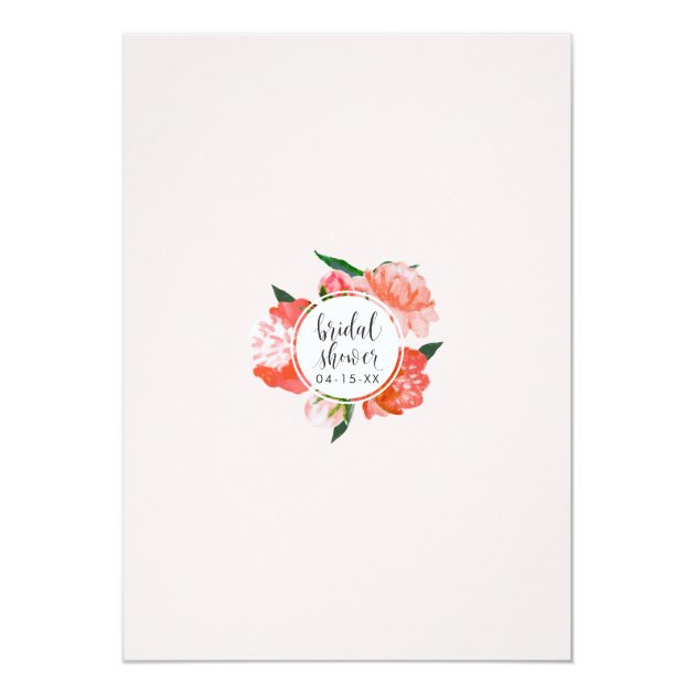 Bridal Shower Invitations | Coral Flowers