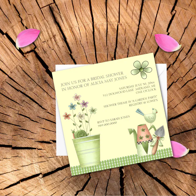 Bridal Shower Invitations Or Garden Party Event Zazzle