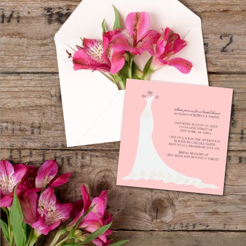 Bridal Shower Invitations {Peach}