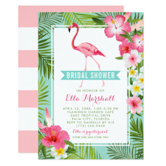 Tropical Themed Bridal Shower Invitations 6