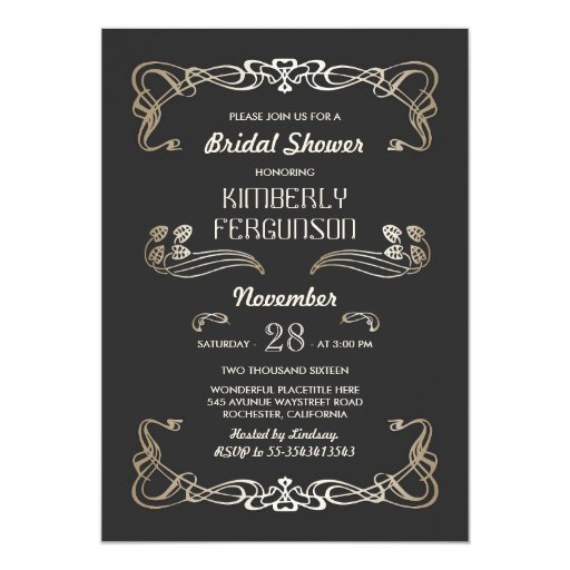 Art Deco Bridal Shower Invitations 10