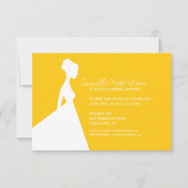Bridal Shower Invite | Bride Dark Gold (Front)