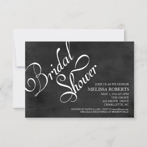 Bridal Shower Invite | Chalkboard Script