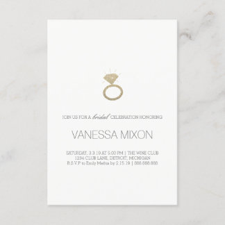 Bridal Shower Invite | Diamond Ring Fab