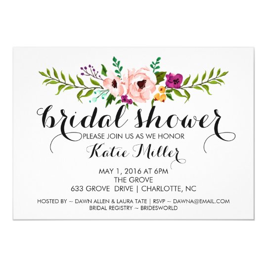 Bridal Shower Invite - Flower Crown II | Zazzle.com