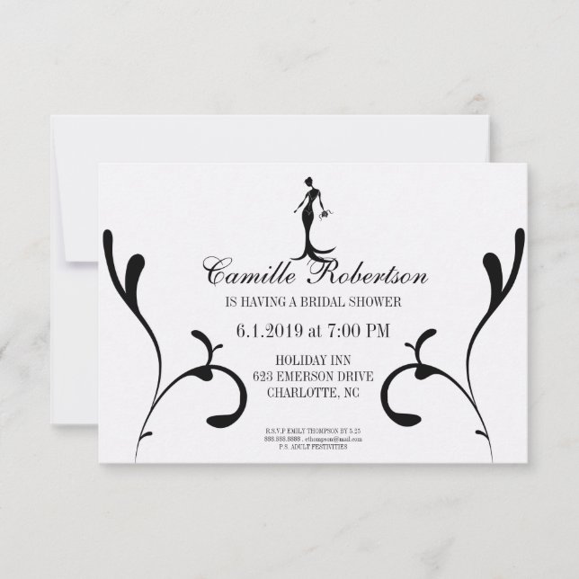 Bridal Shower Invite | Front & Center (Front)