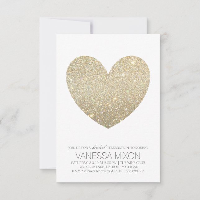 Bridal Shower Invite | Heart Fab Bride (Front)