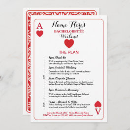 Bridal Shower Itinerary Las Vegas Cards Invite