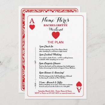 Bridal Shower Itinerary Las Vegas Cards Invite by WOWWOWMEOW at Zazzle