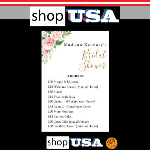 Bridal Shower Itinerary 🌸 Plan Floral Fab ✨ Poster