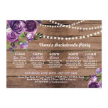 Bridal Shower Itinerary Purple Flower Lights Invitation Bridal Shower Itinerary Purple Flower Lights Invitation
