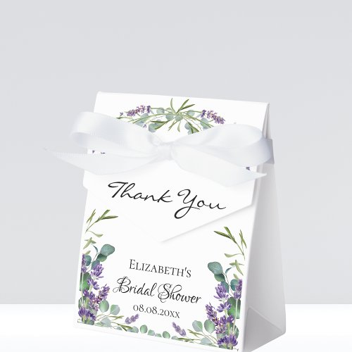 Bridal Shower lavender eucalyptus thank you  Favor Boxes