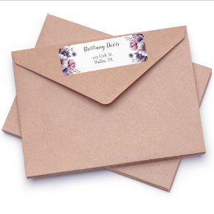 Bridal Shower Lavender Floral Return Address Label