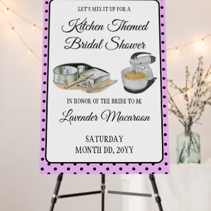 Bridal Shower Lavender Polka Dots Double Sided Foam Board