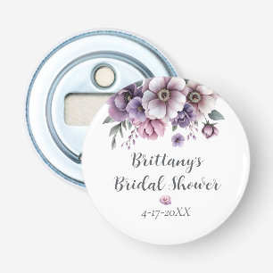 Bridal Shower Lavender Watercolor Floral Bottle Opener