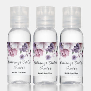 Bridal Shower Lavender Watercolor Floral Hand Sanitizer
