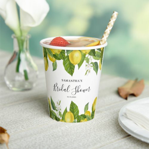 Bridal Shower Lemon Citrus Paper cup