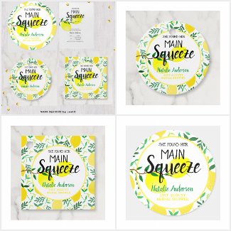 Bridal Shower Lemons Main Squeeze Gifts