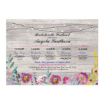Bridal Shower Lights Floral Itinerary Wood Vintage Invitation Bridal Shower Lights Floral Itinerary Wood Vintage Invitation