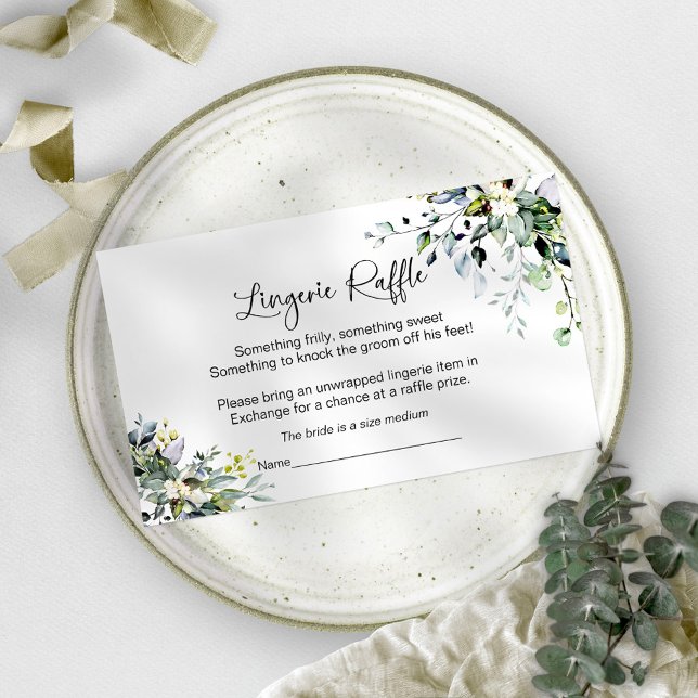 Bridal Shower Lingerie Raffle Enclosure Card  (Creator Uploaded)
