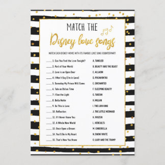 Bridal Shower Love Songs Game | Gold Confetti Invitation