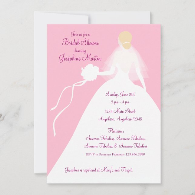 Bridal Shower Luncheon Invitation (Front)
