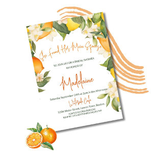 Bridal Shower Main Squeeze Lemon Orange Citrus  Invitation