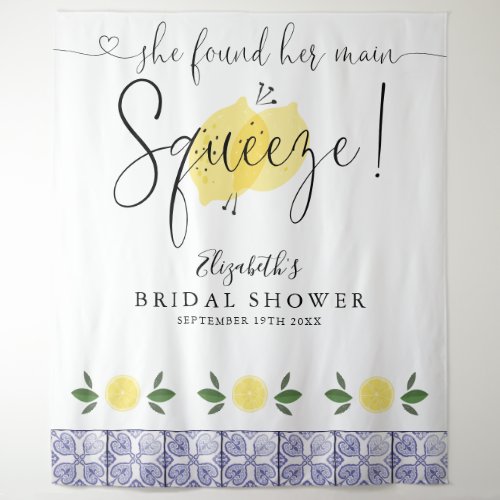 Bridal Shower Main Squeeze Lemons Photo Backdrop
