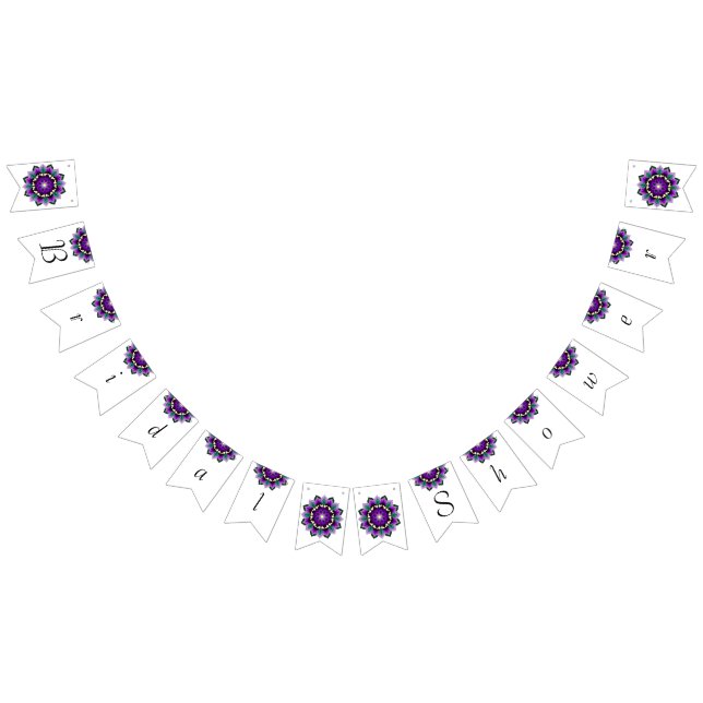 Bridal shower. Mandala in purple Bunting Flags (All)