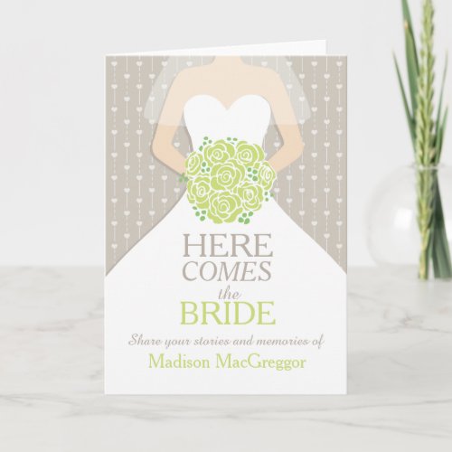 Bridal shower memories and stories keepsake card