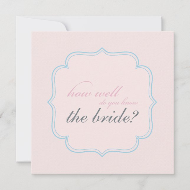bridal shower memory game (Front)