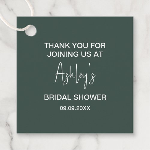 Bridal Shower Mid_Century Modern Faded Pink Green Favor Tags