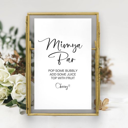 Bridal Shower Mimosa Bar Sign