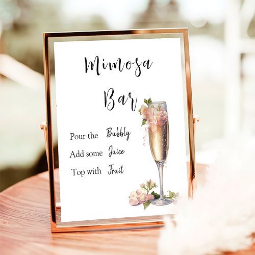  Bridal Shower Mimosa Bar Sign Bubbly Bar