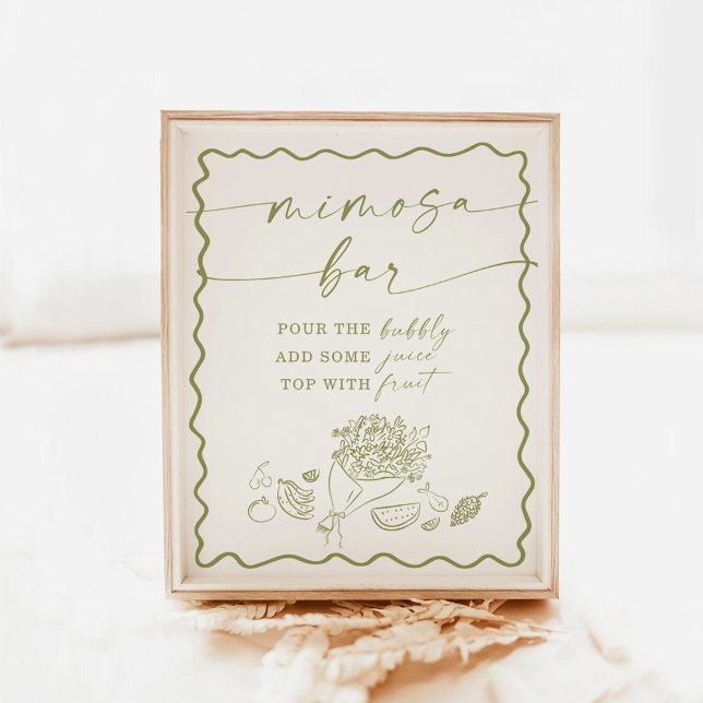 Bridal Shower Mimosa Bar Sign, Farmers Market Poster (Creator Uploaded)