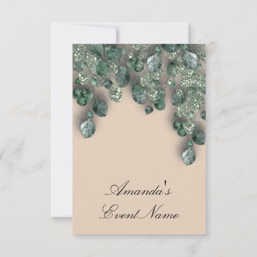 Bridal Shower Mint Eucalyptus Greenery Ivory Invitation