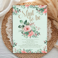 Bridal Shower Mint to Be Pink Roses Greenery