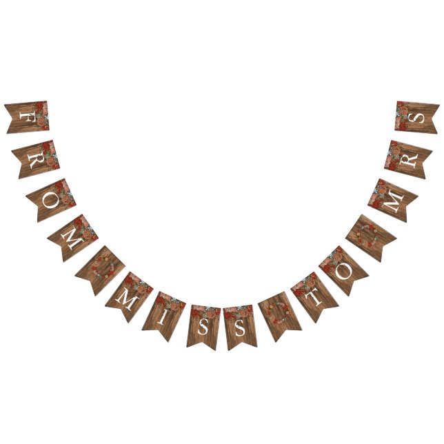 Bridal Shower - Miss to Mrs. Bunting Flags (All)