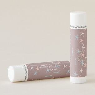 Bridal Shower Modern Beach Wedding Starfish Lip Balm
