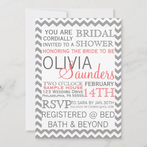 Bridal Shower Modern Invitation
