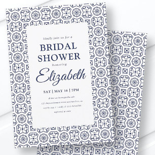 Bridal Shower Modern Moroccan Tiles Invitation