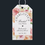 Bridal Shower Modern Romantic Blush Peach Floral Gift Tags<br><div class="desc">Bridal Shower Modern Romantic Blush Peach Floral Gift Tags
You can edit/personalize whole Template.
If you need any help or matching products,  please contact me. I am happy to create the most beautiful personalized products for you!</div>