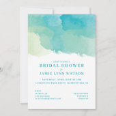 Bridal Shower | Modern Teal Watercolor Postcard (Front)