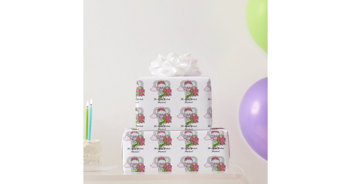 Elegant Goodbye Miss Hello Mrs Bridal Shower Wrapping Paper