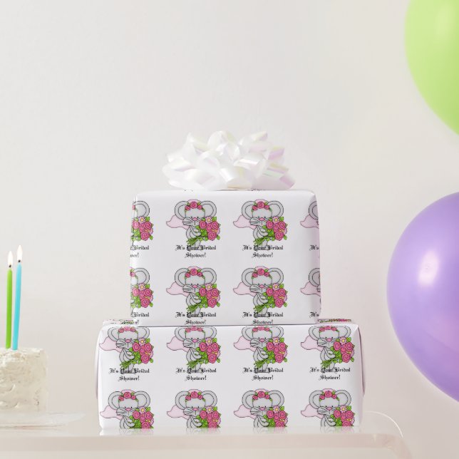 Bridal Shower Mouse wrapping paper (Party Gifts)