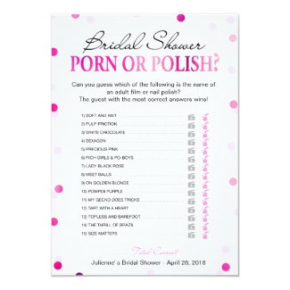 Bridal Shower Nail Polish Game | Pink Magenta Invitation