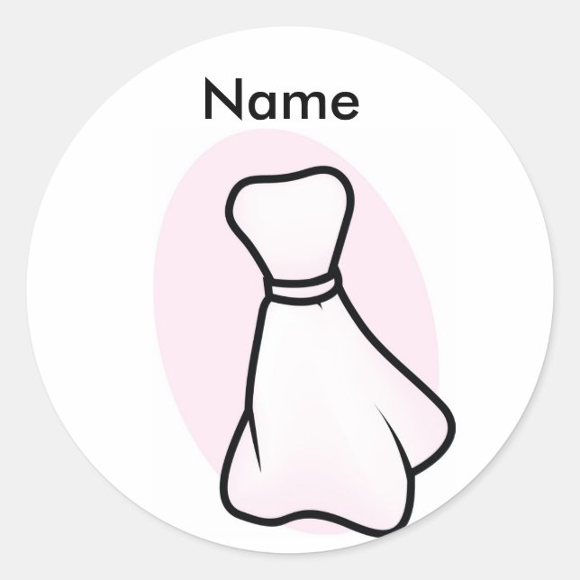 Bridal Shower Name Tag Stickers (Front)