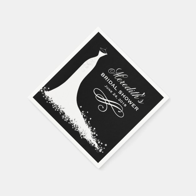 Bridal Shower Napkins | Elegant Wedding Gown