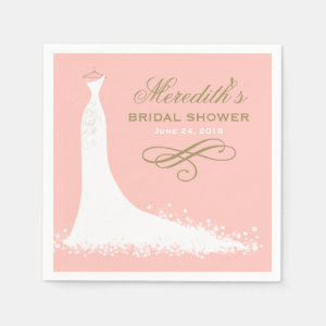 Bridal Shower Napkins | Elegant Wedding Gown