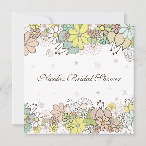Bridal Shower Natural White Custom Invitation
